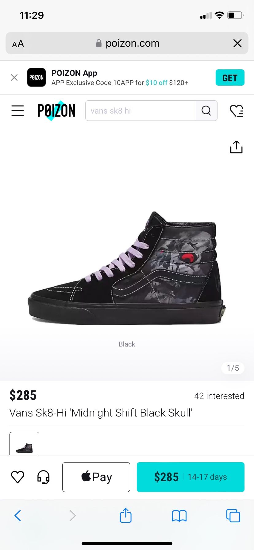 Vans High Top Midnight Shift