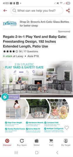 Regalo 2-1 baby gate/play pen NEW