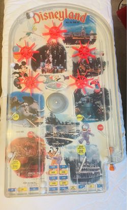 60's Vintage Disneyland Table Pinball Machine Game Theme Park Toy Marble Game