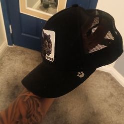 Black Farmer Panther Hat Fairly New