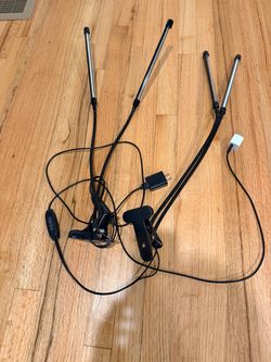 Clip-On LED Grow Lights with Adjustable Gooseneck Arms and Clamp Mount