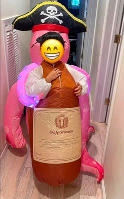 Glowing tentacles, Inflatable Octopus Costume for Kids, Light Up Pirate Outfit Ages 8-12