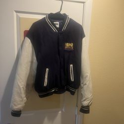 Original HBO Sports Inside The NFL Bomber Varsity Jacket 