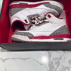 Air Jordan 3 Retro Red Cardinals Size 6y