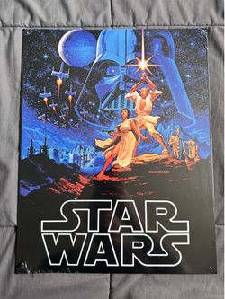 Star Wars Tin/Metal poster 16”x12 1/2”