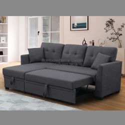 L Shaped Pull-out Sleeper Sofa Bed Couch