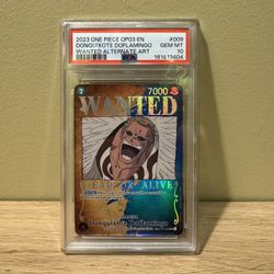 One Piece Donquixote Doflamingo Wanted PSA 10