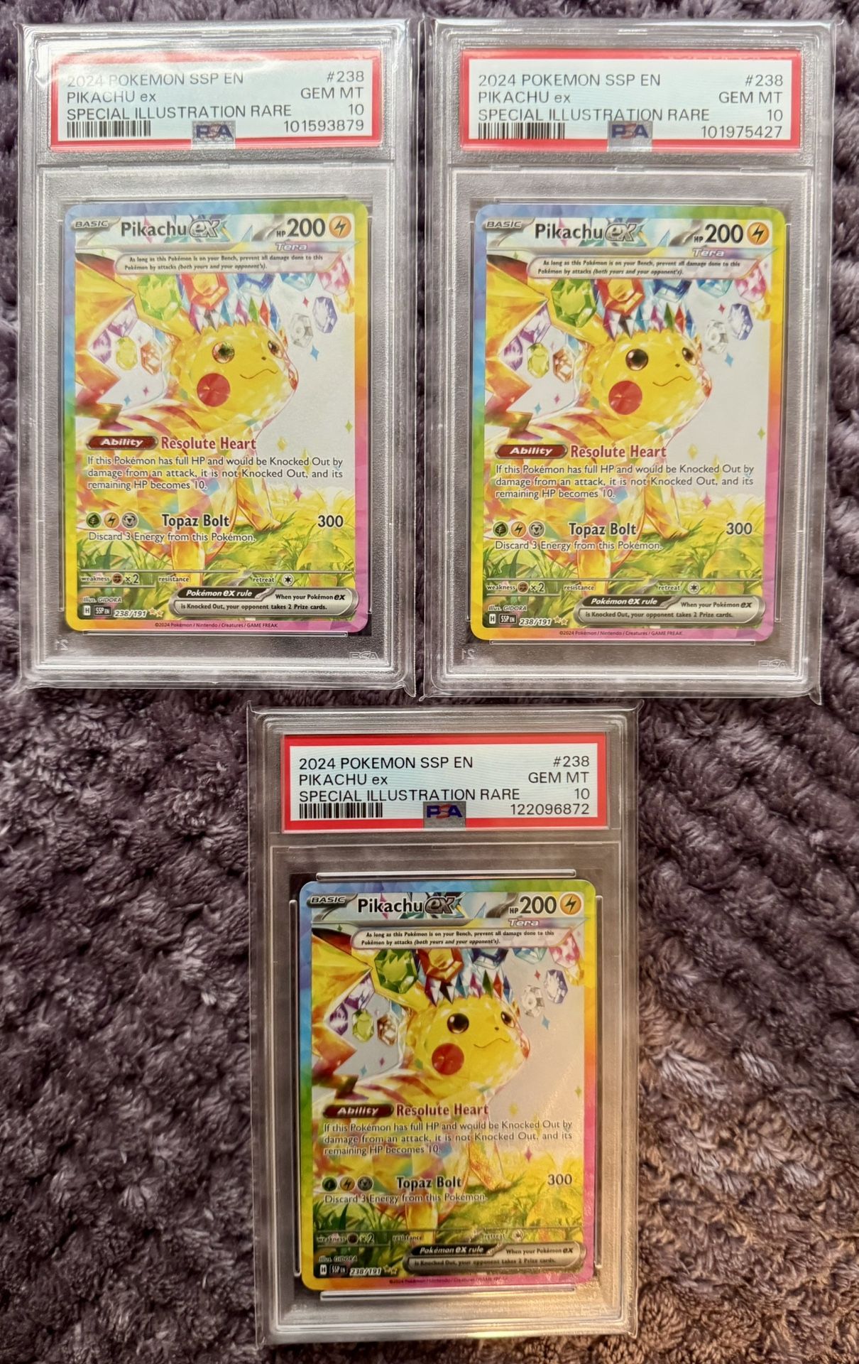 Pikachu SIR - 2024 Pokemon Surging Sparks - Special Illustration Rare - PSA 10 Gem Mint