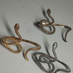 Metal Snake Bracelets - Open Loop - Bend to Your Size - BRAND NEW