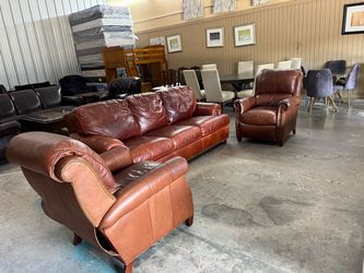 Leather living rooms sets 3 pieces