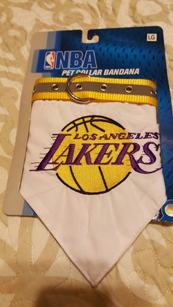 Lakers pet collar bandana