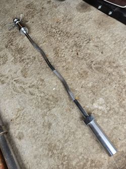 Used Olympic Curl Bar w Clips