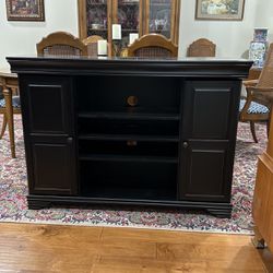 Black TV Cabinet [ Pier One ] With Samsung TV