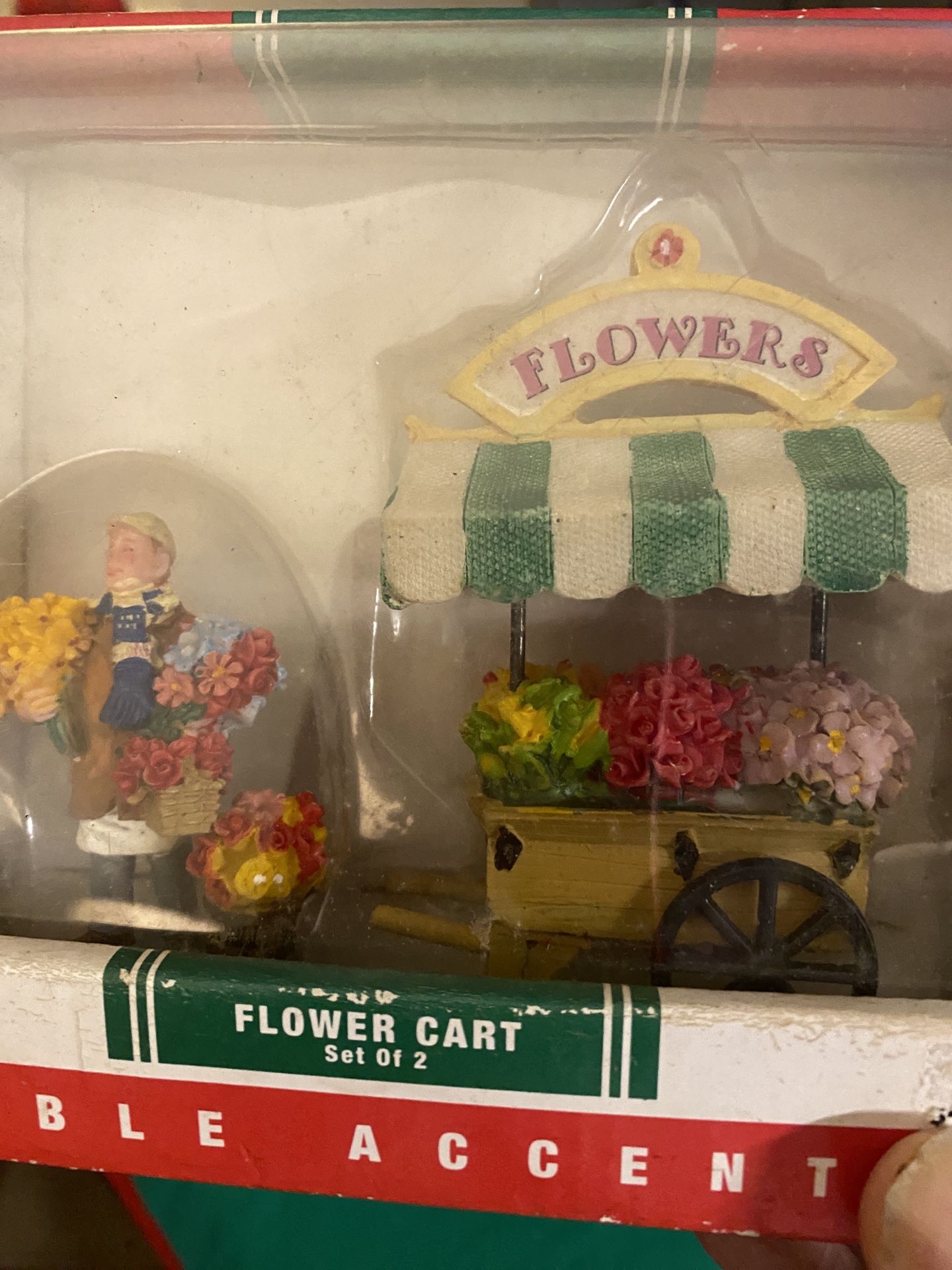 Vintage Flower Cart Figurine Country Cove By Kmart