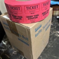 New Box Of Raffle Tickets Large 8k Roll Of Tickets 