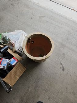 Pottery Face Pot 