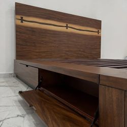 King Size Wooden Bed + Storage. Ask for Price 