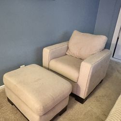 Living Room Chair And Ottoman