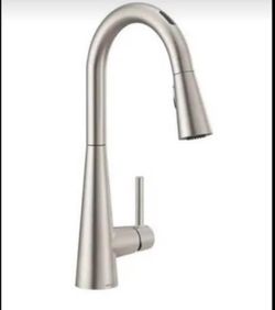 MOEN Sleek Single-Handle Smart Touchless Pull Down Sprayer Kitchen Faucet Voice Control Stainless