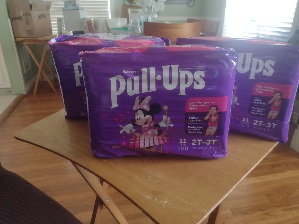 Pull Ups 2T-3T 31 Count (3 Packages)