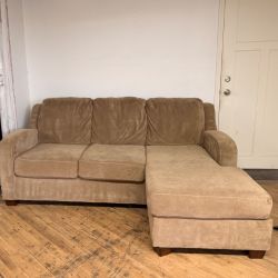 Delivery Available Brown sectional sofa couch
