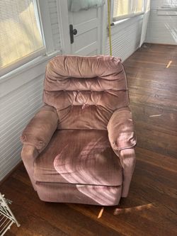 Pinkish Velvet Recliner