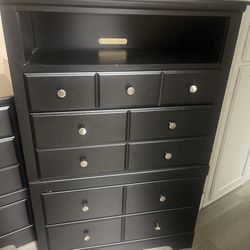 Black Dresser/Nightstand/Drawer