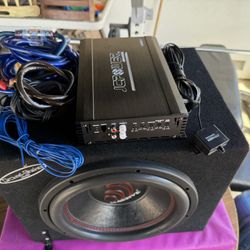 12” Subwoofer And Amplifier  For Cars And Trucks 