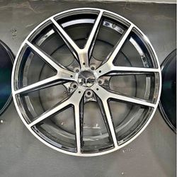 19" WHEELS RIMS TIRES FIT MERCEDES BENZ S550 AMG S63 C63 C E Set 4 BLK MACHINED -WE FINANCE in stock 