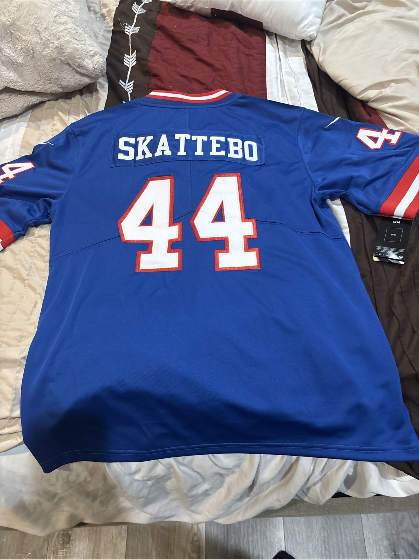 NFL New York Giants #44 Cam Skattebo Size Medium Blue Color Rush