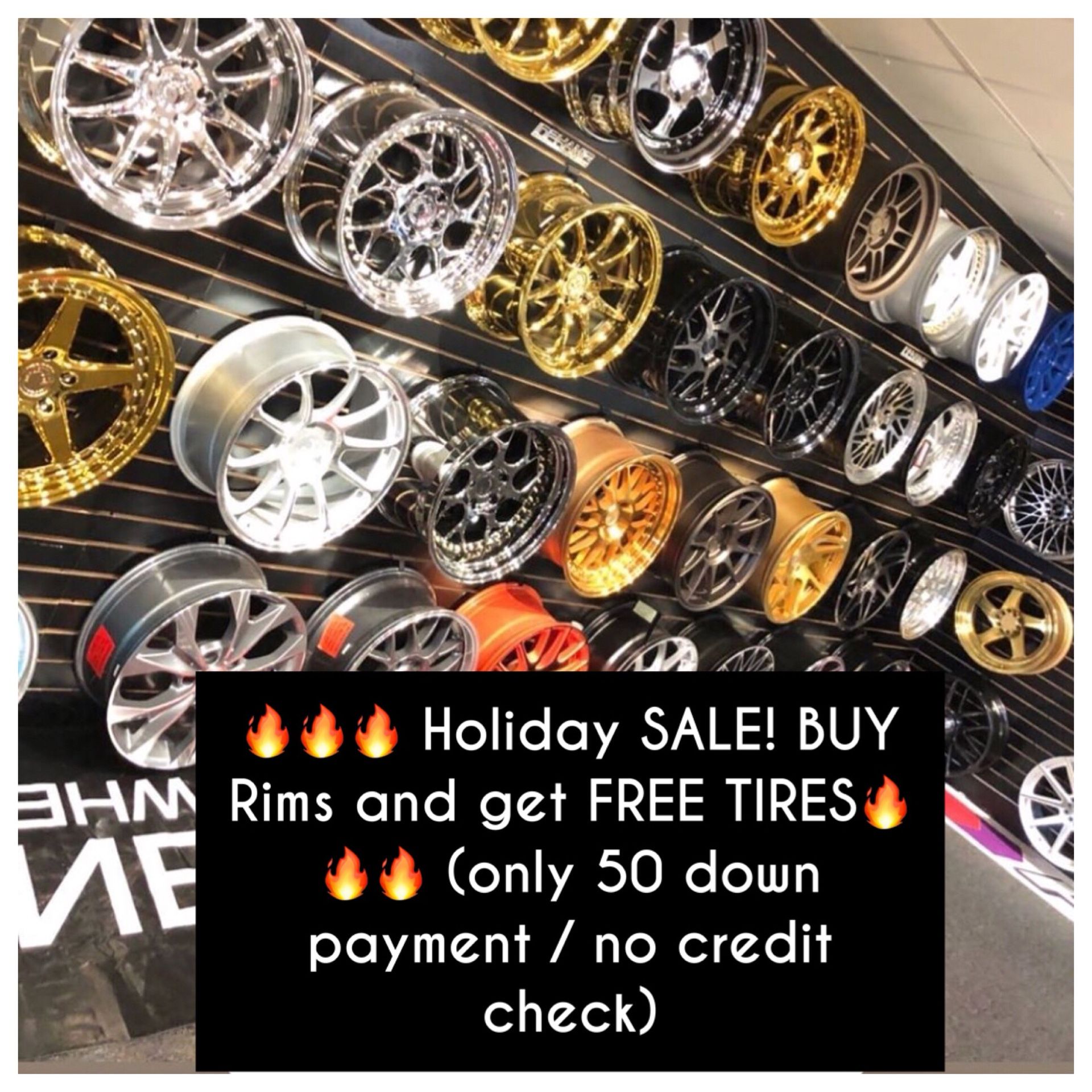 🔥🔥🔥 Holiday SALE! BUY Rims and get FREE TIRES🔥🔥🔥 (only 50 down payment / no credit check)
