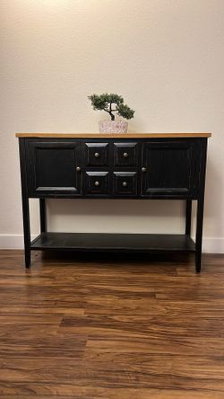 SAFAVIEH Charlotte Storage Sideboard Black / Oak