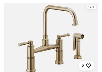 Brizo 62525LFGL Artesso Bridge Kitchen Faucet - Gold ( as is )