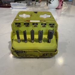 Ryobi router bit set, 5 piece