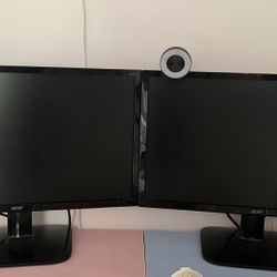Acer Monitors 22x13” Dual Screens