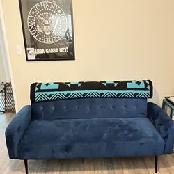 Blue Suade Couch