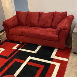 DARCY RED LIVING ROOM SET
