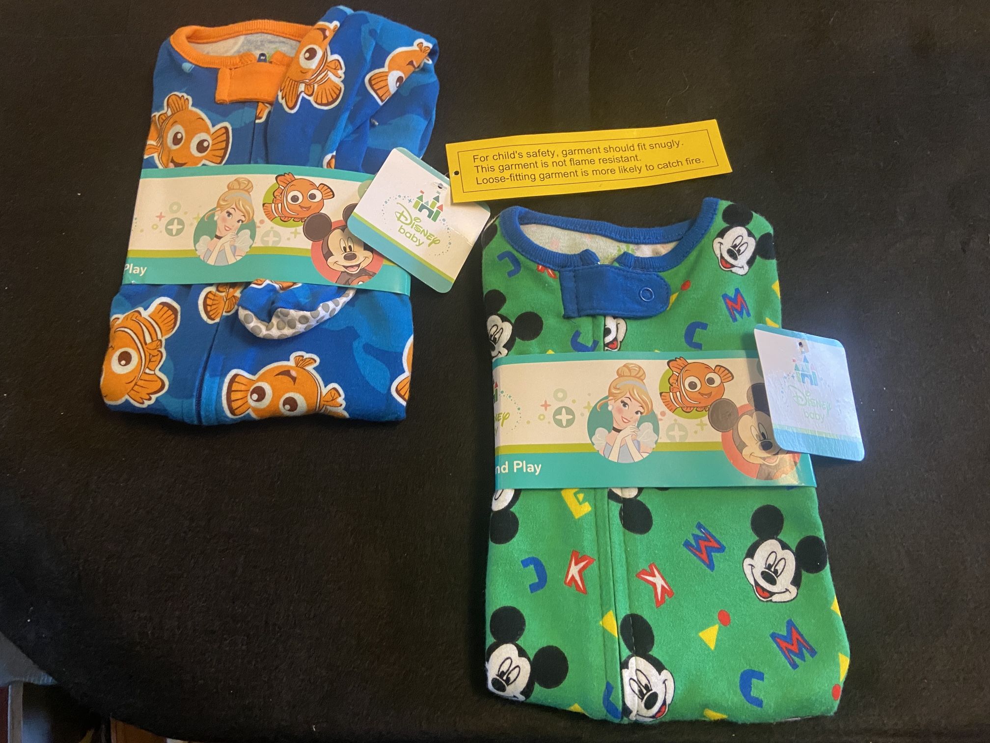 2 Komar Kids Boys’Disney Baby Micky Mouse and Fish Baby Ultra Soft Infant Onesie Sleeper
