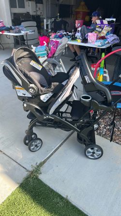 Stroller set with car seat two seater stroller