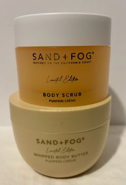 SAND+FOG Limited Edition Pumpkin Crème Body Scrub + Whipped Body Butter Set
