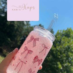 Snow Globe Tumbler  Its a Pink Bow Cup $17.00 