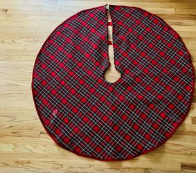 Classic Plaid Christmas Tree Skirt Double Side $25