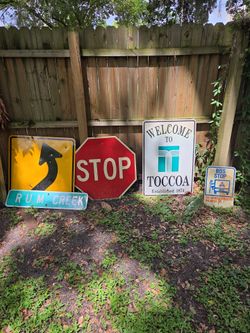 Authentic vintage street signs