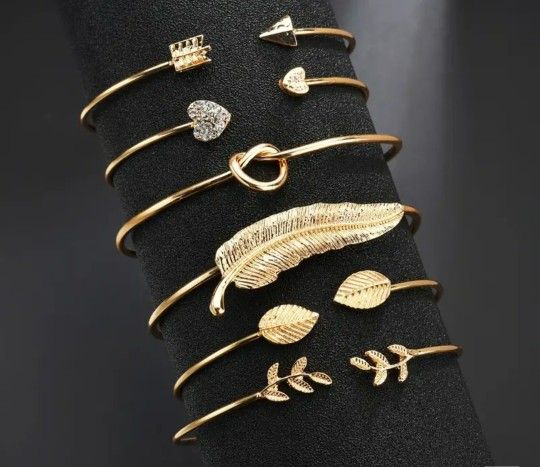 6 Pcs set Open Bangle Bracelet