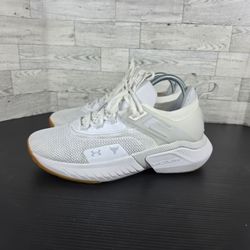 Under Armour Project Rock 5 Training Shoes Womans sz 8 White Gum (contact info removed)-100
