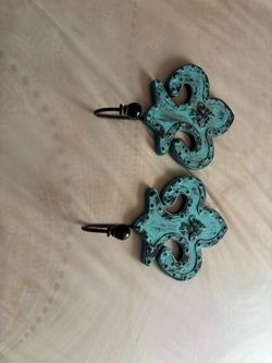 🩵🌿 HOBBY LOBBY TURQUOISE DECORATIVE CURTAIN TIEBACKS – SET OF 2! 🌿🩵