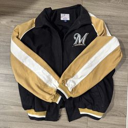 Rare Brewers Genuine Merchandise Jacket, Thick Denim with warm waffle lining. Unisex