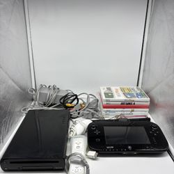 Nintendo Wii U Gaming System 32GB Console + Gamepad Full Bundle w/ 7 Games WORKS