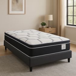 🛏️ Twin Size Mattress Pillow Top 14” – Brand New | $220 Factory Sealed • Mattress Only • Same-Day Delivery 🚚