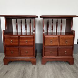 Vintage Cherry Nightstands – Hungerford Memphis (Set of 2)